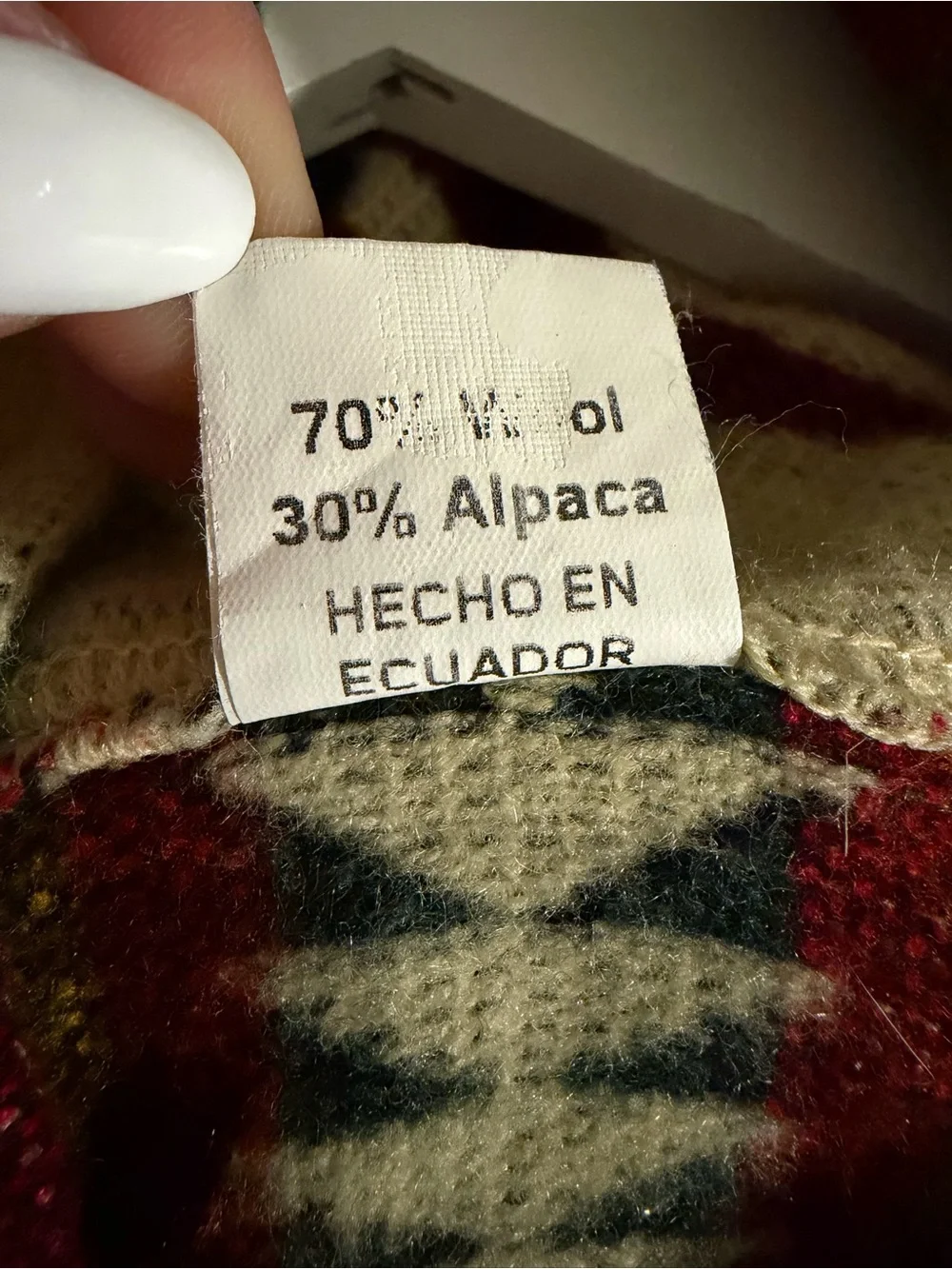 Bohemian Red & Cream Southwestern Poncho Throw